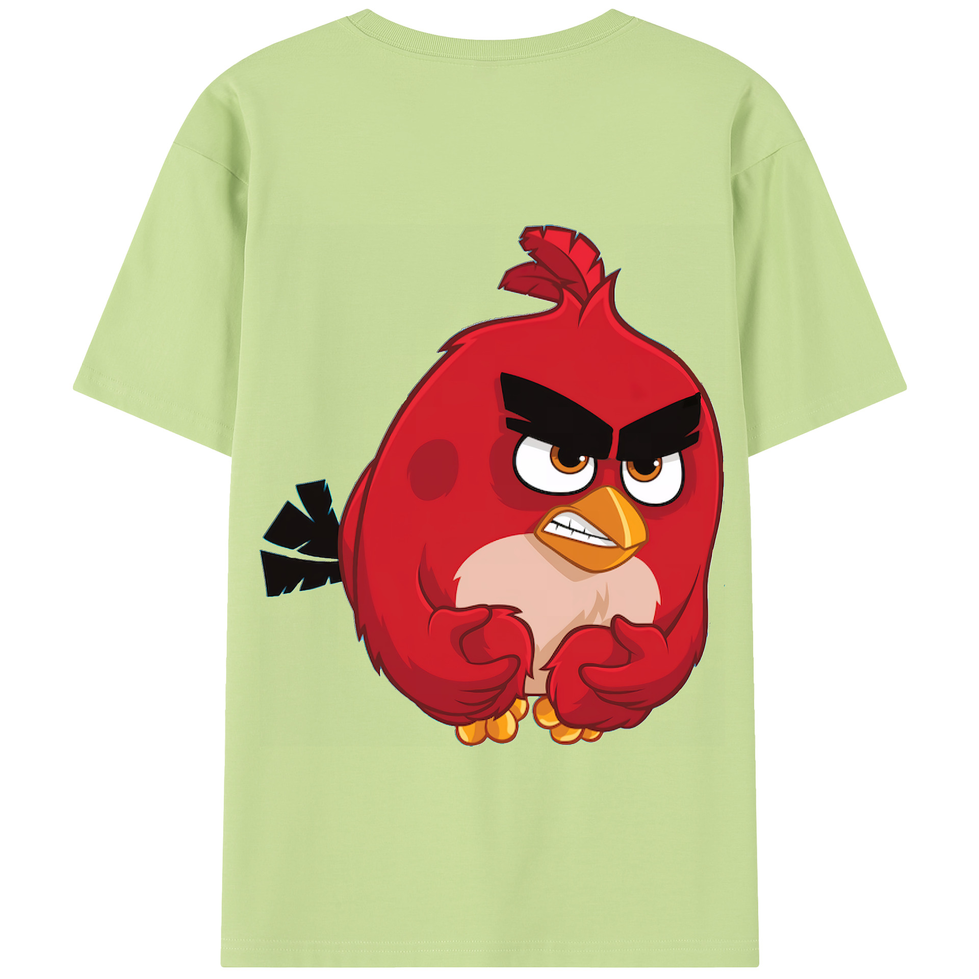 （画像用） Angry Birds アングリーバード 綿100％半袖Tシャツ（背面プリント）
